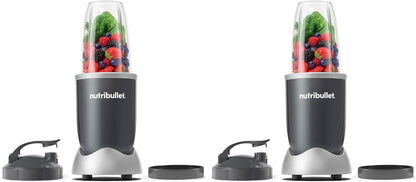Nutribullet Personal Blender - 24 Ounce Capacity for Smoothies & Food Prep | 600 Watt, Gray (Pack of 2)