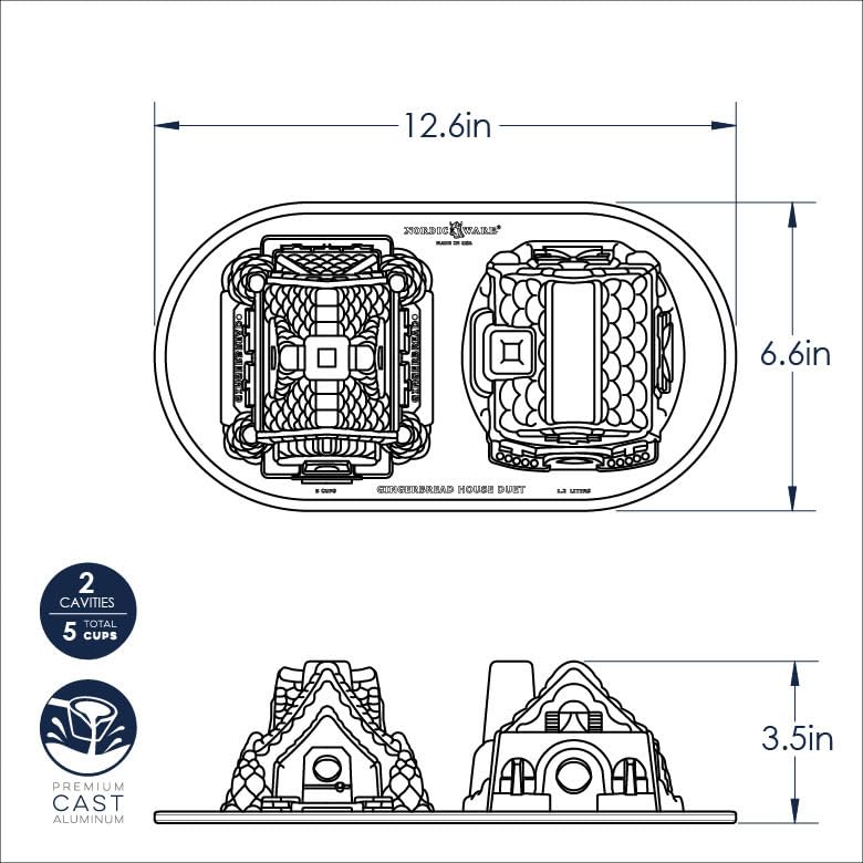 Nordic Ware Gingerbread House Duet Pan