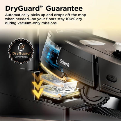 Shark Robot Vacuum & Mop Combo - Self-Emptying & Self-Refilling with Heated Mop | 60-Day Capacity, Black RV2920XE