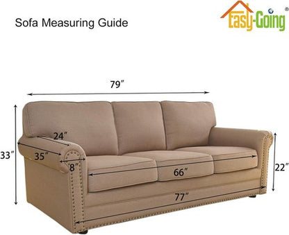 Easy-Going Sofa Slipcover - 1-Piece Stretch Furniture Protector in Dark Gray | Soft Elastic Bottom, Kids Friendly