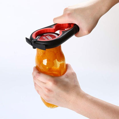 Skiennix Jar Opener - Effortless Grip for Seniors & Arthritis Sufferers | Black and Red