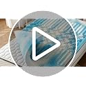 Sweetcrispy 4in Blue Memory Foam Mattress Topper Queen Cooling Bed Pad