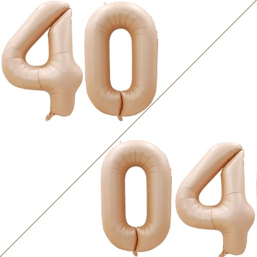 GOER 40 Inch Jumbo Foil Balloons - 40th Birthday Party Decorations in Caramel Color