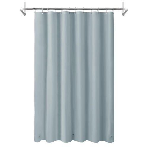 Mrs Awesome Blue Shower Curtain Liner with 3 Magnets, 72x72 Premium Flexible Sturdy Plastic Shower Curtain for Bathroom Lightweight & Waterproof, Stone Blue