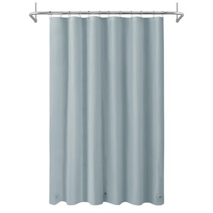 Mrs Awesome Blue Shower Curtain Liner with 3 Magnets, 72x72 Premium Flexible Sturdy Plastic Shower Curtain for Bathroom Lightweight & Waterproof, Stone Blue