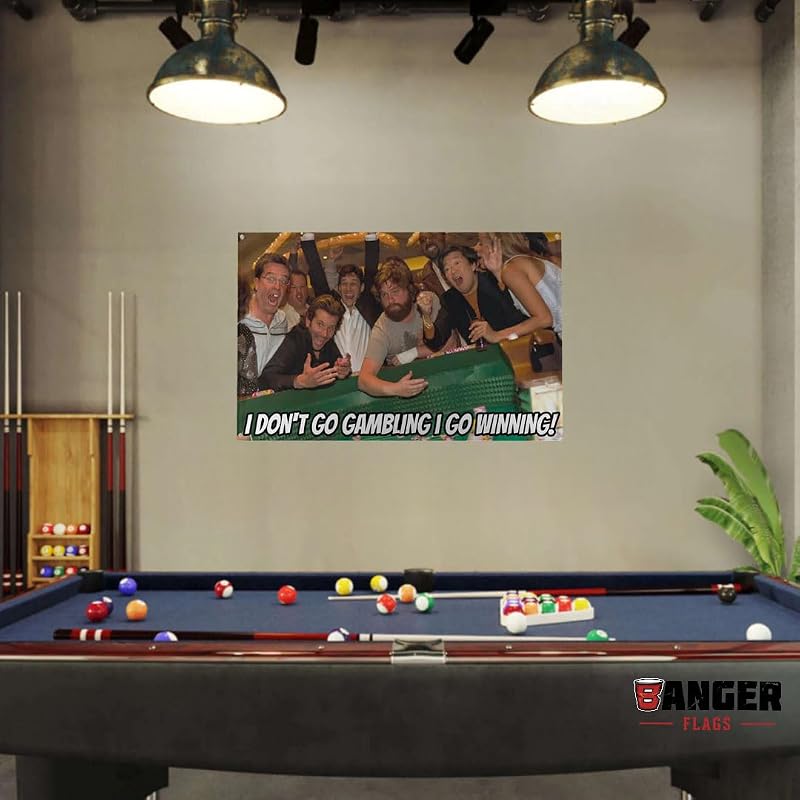 Hangover Part II Flag — I Don’t Go Gambling, I Go Winning Wall Decor 3x5FT with Grommets