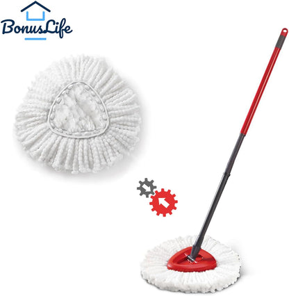O-Cedar Microfiber Mop Head Replacements - Easy Cleaning Refills | 6 Pack, White