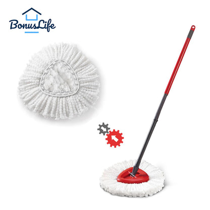 Mop Heads Replacements for O-Ceda Easy Wrin Spin System, Microfiber Refills, Easy Cleaning Mop Head Replacement White 6 Pack