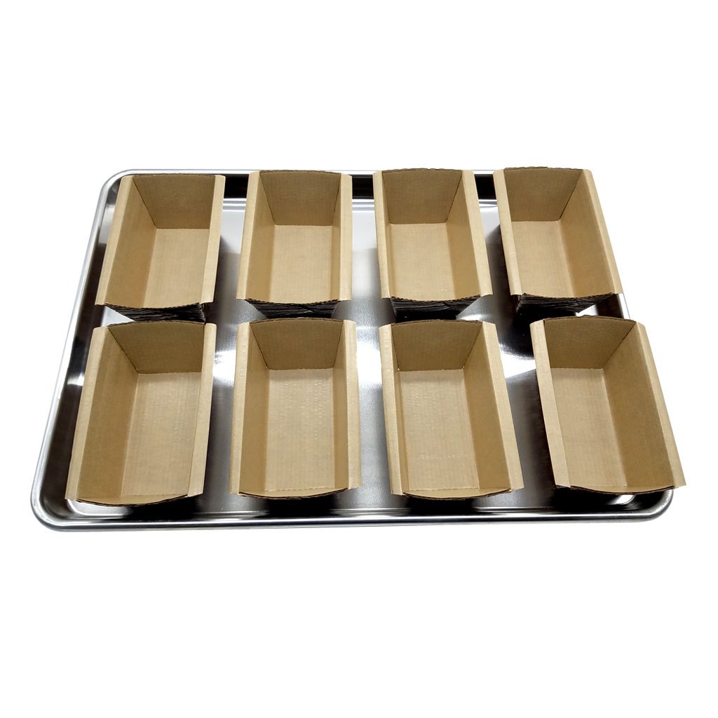 Mini Loaf Pan 25pk Italian Paper Bakers (25, 4 x 2 x 2)