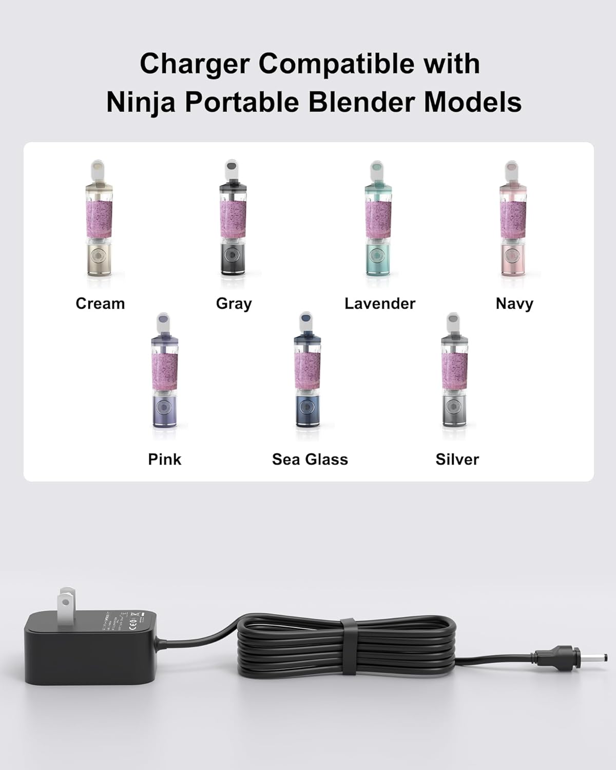 Ninja - Charger for Blast Max Portable Blender | Compatible Charging Cord for Smoothies, BC251