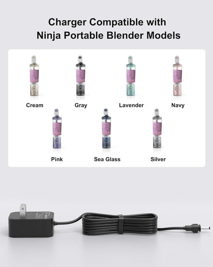 Ninja - Charger for Blast Max Portable Blender | Compatible Charging Cord for Smoothies, BC251
