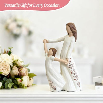 Cherished Gifts Mother Daughter Dancing Resin Figurine - 6.1" Timeless Keepsake Decor for Birthdays & Weddings