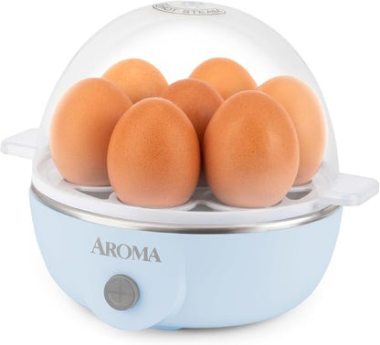 AROMA® Electric Egg Cooker - Easy Steamer & Poacher with XL Capacity for 7 Eggs
