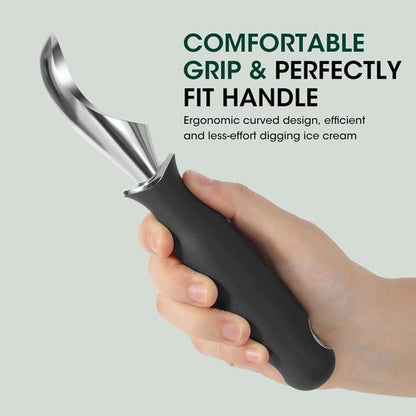 Beneno Ice Cream Scoop - Heavy Duty, Anti-Fracture Design, Comfortable Grip, Dishwasher Safe | Black