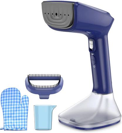 Skiennix Steamer for Clothes - 1800W Powerful Steam, Fast 20-Second Heat-Up, Detachable Tank - Blue