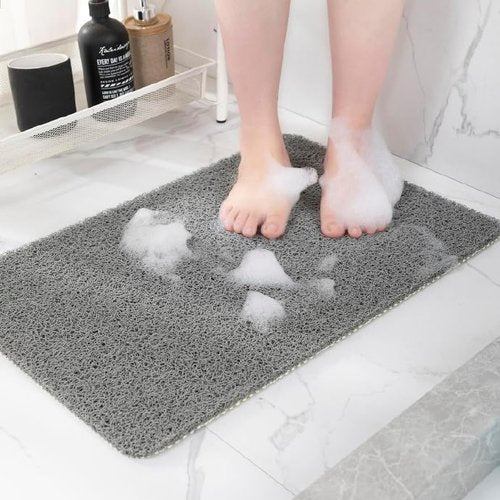Hargiis Non-Slip Bathtub Mat, 2 Pack Anti Slip Shower Mat, Fast Drying Bathtub Mats, Foot Scrubber Mat, Anti Slip Mat for Tub, Floor, Bathroom, Kitchen, Home, Hotel (Grey 24"×16"+24"×16")