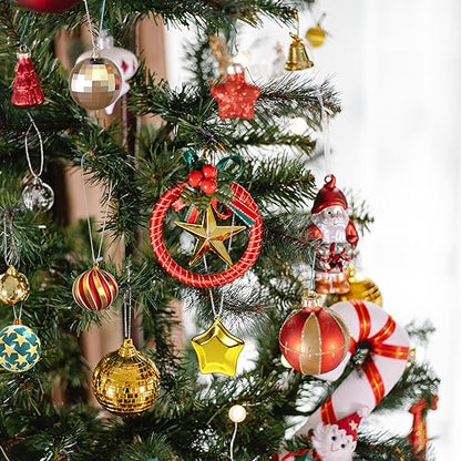 200pcs Christmas Ornament Hanger Strings with Snap Cord for Tree Decorations