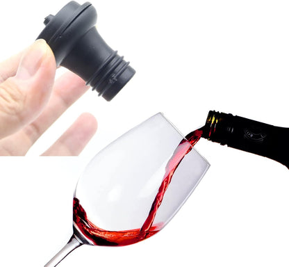 Wine Bottle Stopper, Wine Saver Vacuum Stoppers, Wine pump Vacuum Stoppers, Pack of 6, Rubber Wine Stoppers for Wine Saver Vacuum Pump Preserver, Solid stoppers Fit Every Bottle Keep Wine Fresh