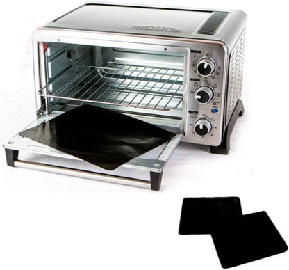 Teflon | 100% Non-Stick Toaster Oven Liner - Prevent Spillovers & Odors | 11" Two-Pack, Dishwasher Safe