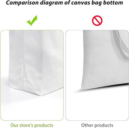 Faylapa Heavy-Duty Canvas Tote Bags - Reusable Grocery Bags for DIY & Painting | 12.2"x14.2" Size