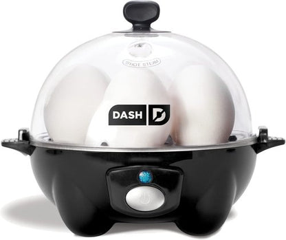 Dash Rapid Egg Cooker | Versatile Boiler, Poacher & Steamer - Holds 7 Eggs, Black - Dishwasher Safe