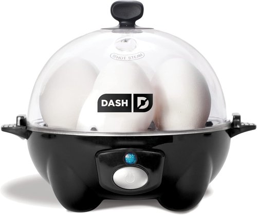 Dash Rapid Egg Cooker | Versatile Boiler, Poacher & Steamer - Holds 7 Eggs - Dishwasher Safe, Black