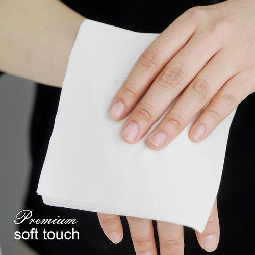 JINVOGREEN 1000 Count Cocktail Napkins Bulk 2-Ply White Beverage Paper Napkins Disposable for Bars, Lunch, Parties, Restaurant and Everyday Use - 5.3 x 5.3 Inch Folded