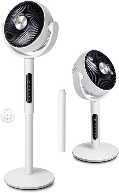 Levoit Standing Fan - Quiet 20dB Oscillating Pedestal & Tabletop Fan | 9 Speeds, Remote Control, 82ft Airflow