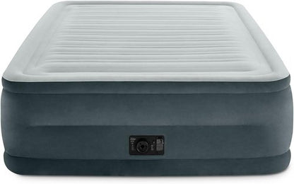 Intex Comfort Plush Elevated Airbed - Built-In Electric Pump | 22" Height, Queen Size