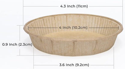 Bake Choice Mini Tart Pans - 50pcs Non-Stick 4-Inch Disposable Baking Tins | Oven & Microwave Safe