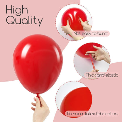 Awenztech Red Balloon Arch Kit - 120 Pcs of 5-18 Inch Latex Balloons for Party Decorations