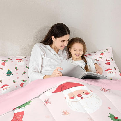 Merry Christmas Kids Comforter Set Twin - Red Green Variation