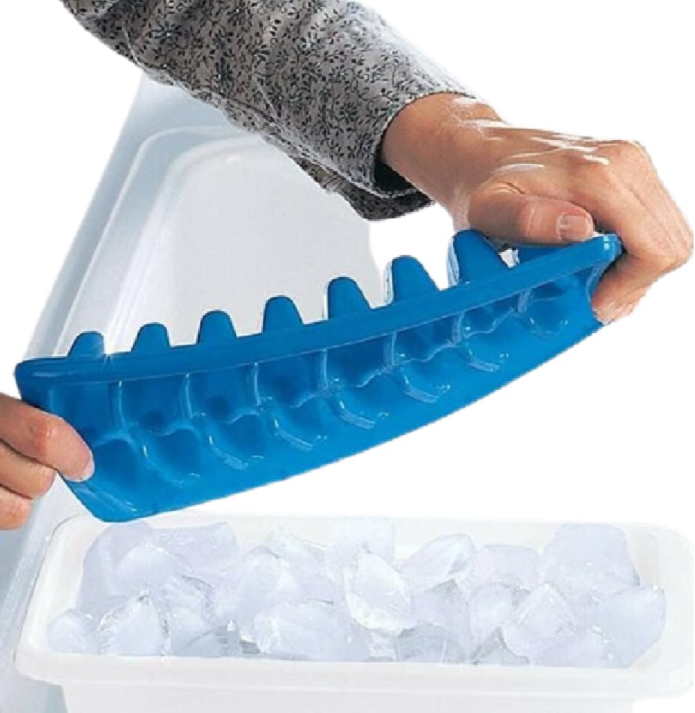 Skiennix 4-Pack Stackable Ice Cube Trays - BPA-Free Plastic, 12-Cube Set for Drinks & Meal Prep