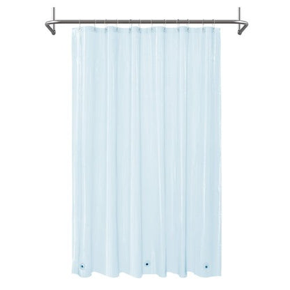 Mrs Awesome Clear Blue Shower Curtain Liner with 3 Magnets, 72x72 Premium Flexible Sturdy Plastic Shower Curtain for Bathroom Lightweight & Waterproof, Clear Blue