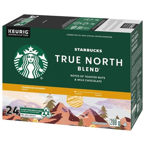 Starbucks True North Coffee, K-Cup Portion Pack for Keurig Brewers (24 Pack)