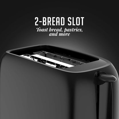 OVENTE Electric Toaster - 6-Shade Browning Selector, Compact Design, Removable Crumb Tray, 700W Power