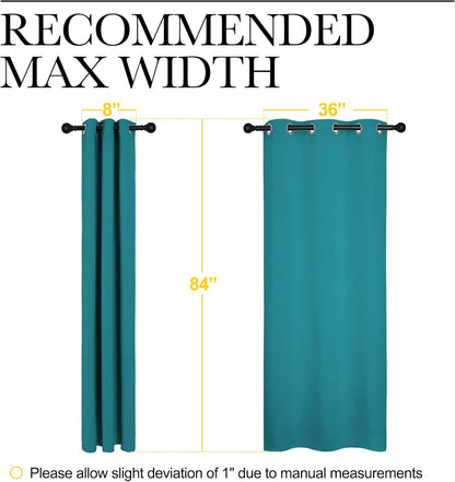 NICETOWN Blackout Curtains - Thermal Insulated Room Darkening Panels | 84 Inch Length, Peacock Teal (2 Pieces)