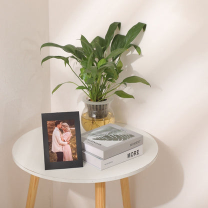 Litpoetic 200 Pack Standing Paper Picture Frames 4x6,Cardboard Photo Frame with Easel,Paper Photo Frame Cards,Gallery Frames Bulk For Father's Day,DIY,Classroom, Black