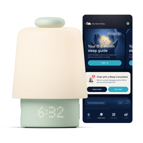 Hatch Baby Sound Machine, Night Light (Mint) | Sleep Support | Registry Essential, Routine Builder, Time-to-Rise Alarm Clock, White Noise, Nursery Stories, Toddler Kids (Wi-Fi)
