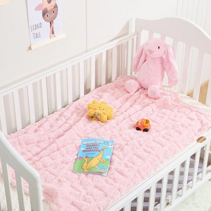 Belle Bow Baby Blanket - Ultra Soft Fleece Bow Blanket for Baby Girls & Small Pets | 30x40, Light Pink