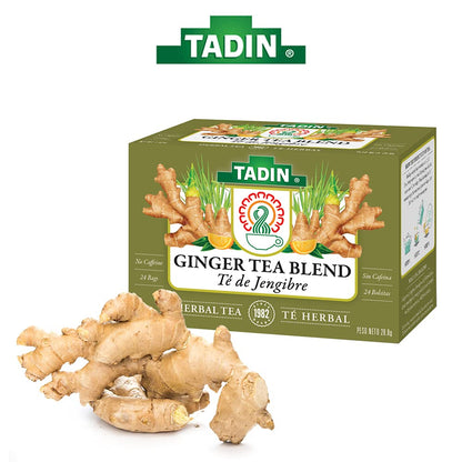 Tadin Ginger Herbal Tea Blend. Caffeine Free. 24 Tea Bags. 1.02 oz. Pack of 3