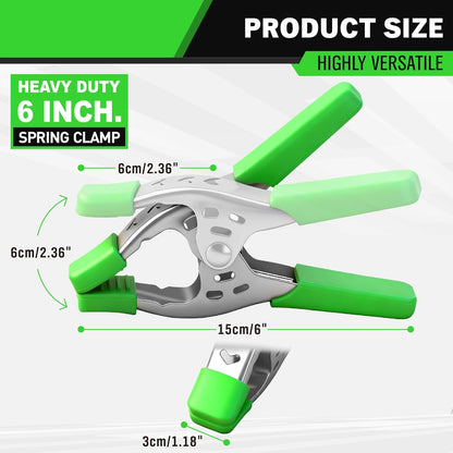 SWANLAKE Heavy Duty Metal Spring Clamps - 16-Piece Set with 2.4-Inch Jaw Opening for Backdrops
