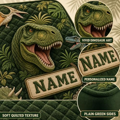Personalized Dinosaur Letter Pillow - Plush Name Cushion for Kids & Decor