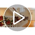 Pre-Lit 6ft Red Gold Christmas Garland with 30 LED Timer Lights - Holiday Decor Variation 03-Red Gold