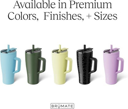 BrüMate Era 30oz Tumbler - 100% Leakproof Covered Straw Lid | Insulated Stainless Steel | BPA-Free (Dark Aura)