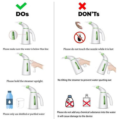 OGHom Steamer for Clothes, Portable Handheld Clothing Garment Steamer, 240ml Large Capacity 700W Travel Steam Iron 30 Second Fast Heat Up (Pale Green)