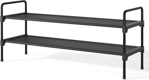 Kitsure Shoe Rack | Sturdy Space-Saving Shoe Organizer for Closet & Entryway | 36.2" x 11.8" x 16.5" - Black