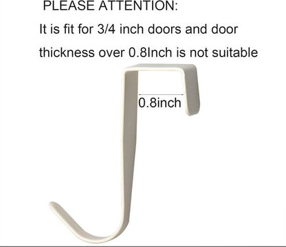 Eywlwaar Over The Cabinet Door Hooks - 4-Pack Single Hook for Easy Storage | Ideal for Doors Up to 0.8 Inch Thick