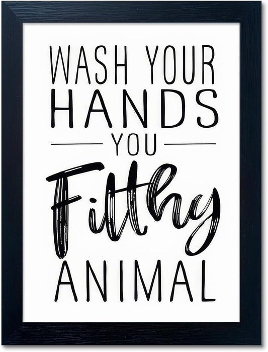 Regine Switzerland Bathroom Decor Wall Art - Black & White Framed Prints for Guest Toilets