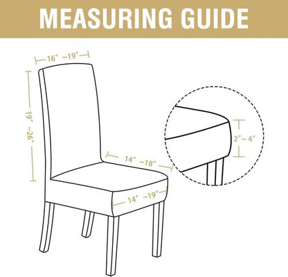 H.VERSAILTEX Dining Chair Covers - Stretch Velvet Slipcovers for Parson Chairs | Set of 4, Taupe
